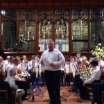 Andrew explaining about the next piece - St Margrets - Ilkley - 2011