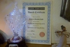 Corrie Sutherland Award for 2012 - Harold Clough Cup