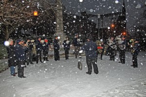 Silsden Town Band Perform in Snowstorm - 28th November 2010